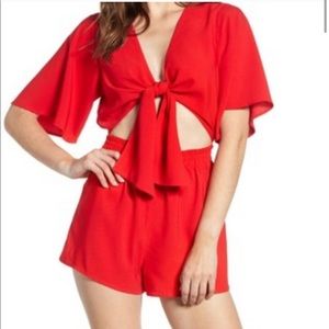 Socialite Front Tie Romper